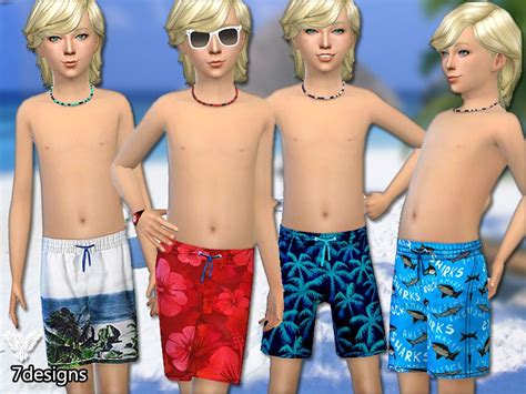 Pinkzombiecupcakes Boys Summer Shorts Sims 4 Cc Kids Clothing Sims