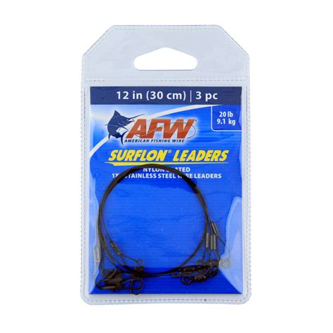 Afw Surflon Leaders Nylon Coated 1x7 Stainless Steel Wire Leaders