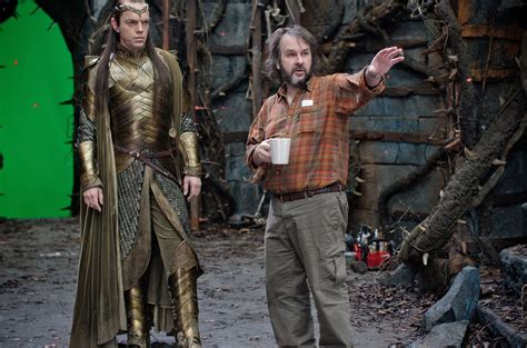 Peter Jackson Directing Hugo Weaving As Elrond In Front Of G Cultjer