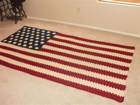 My American Flag Crocheted Afghan American Flag Blanket American