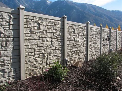 Stone Look Fence 8 W Ecostone Backyard Fences Vinyl Privacy