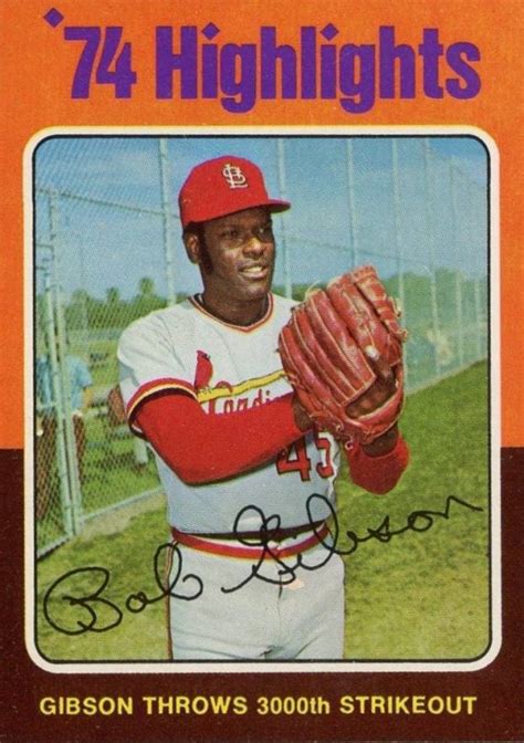 If bob gibson didn't exist, we'd have to make him up. 1975 Topps Bob Gibson #3 Baseball - VCP Price Guide
