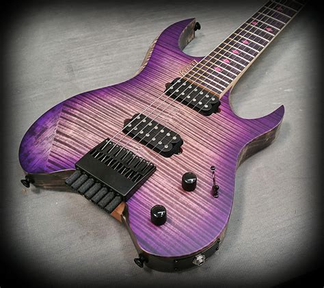 Kiesel Guitars Carvin Guitars V7 In Purple Caliburst With Kiesel