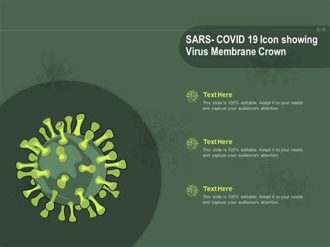Sars Covid 19 Icon Showing Virus Membrane Crown Ppt Powerpoint