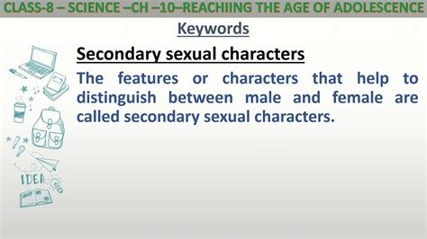 Definition Of Secondary Sexual Characters For Class 8 Science Youtube
