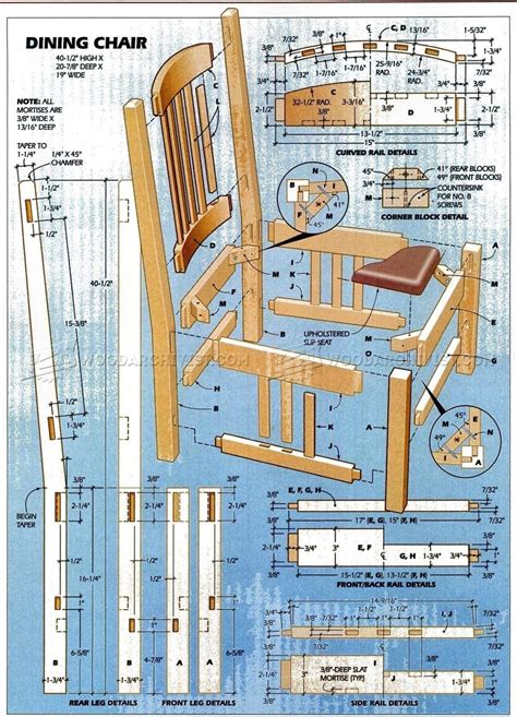 Dining Chair Plans • Woodarchivist