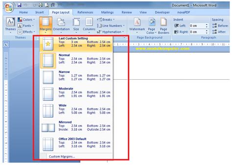 Cara Mengatur Ukuran Kertas Pada Microsoft Word 2013 - Berbagai Ukuran