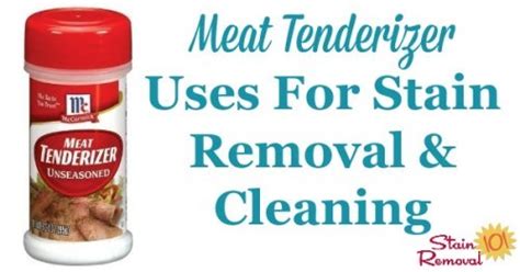 Meat Tenderizer Uses For Stain Removal And Cleaning In Your Home