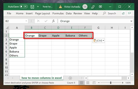 How To Move Columns In Excel Transpose Columns To Rows