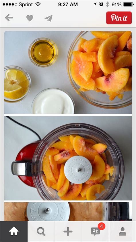 Easy Peach Frozen Yogurt Musely