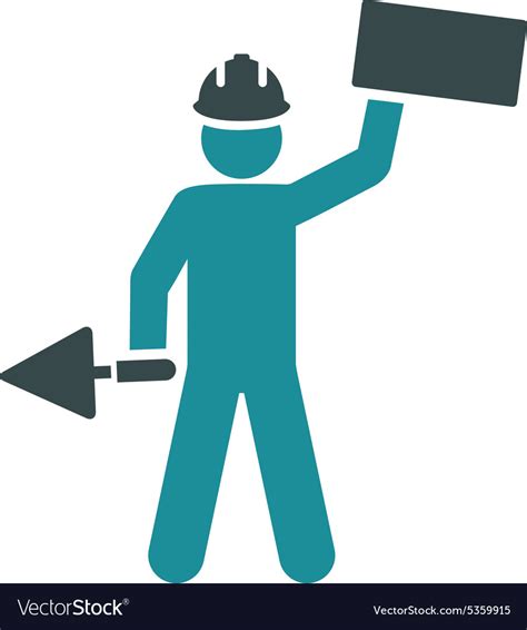 Builder Icon From Basic Plain Icon Set Royalty Free Vector