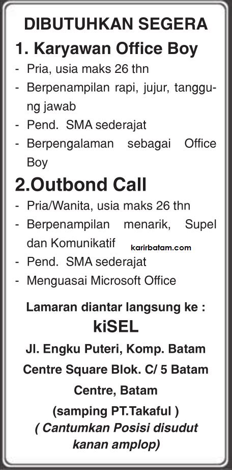 Sebanyak 8 lowongan kerja tulungagung dan yang berhubungan dengan loker tulungagung, rekrutmen tulungagung, peluang kerja tulungagung, peluang berkarir tulungagung, pekerjaan tulungagung di loker.my.id. Lowongan Kerja Telkom Karimun 2021 : Lowongan Kerja Telkom ...
