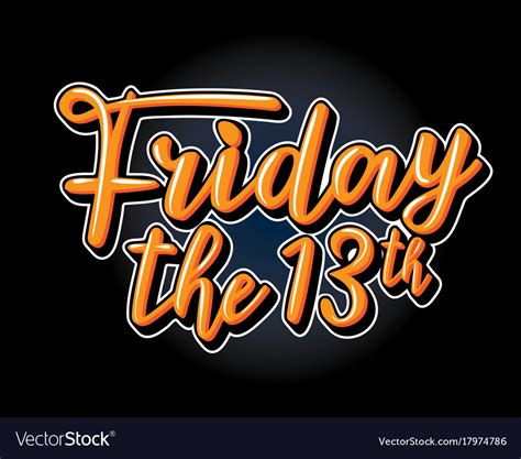 Friday The 13th Royalty Free Vector Image Vectorstock