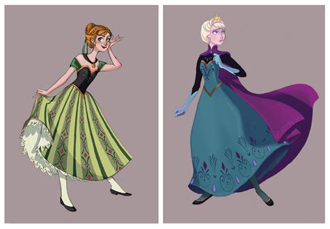 Elsa And Anna Coronation Dress By Limelight Night On Deviantart Frozen