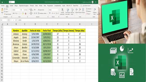 DETERMINAR EL TIEMPO DE ANTIGUEDAD DE UN EMPLEADO CON EXCEL YouTube