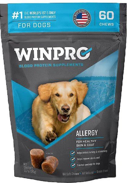 Winpro Pet Allergy Blood Protein Soft Chew Skin And Coat Health Dog