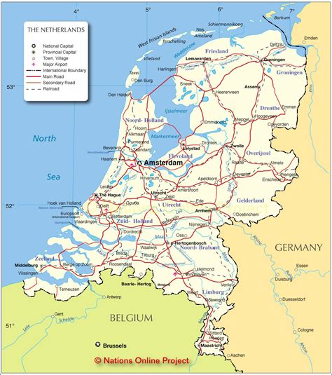 political map of netherlands netherlands map holland map netherlands