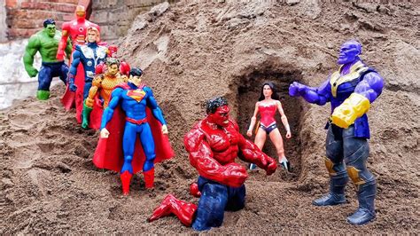 Spider Man Vs Thanos Hulk Vs Thanos Superman Vs Ironman Avengers Fight Youtube