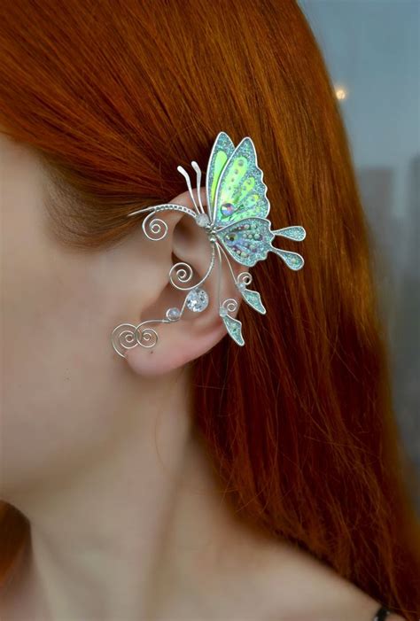 Butterfly Ear Cuff No Piercing Fairy Earwrap Etsy Ear Jewelry Ear