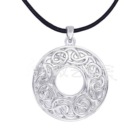Buy Round Celtic Knot Necklace Sterling Silver Irish Jewelry At