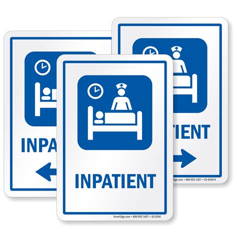 Inpatient Hospital Sign Patient On Bed And Nurse Symbol Sku S2 0246