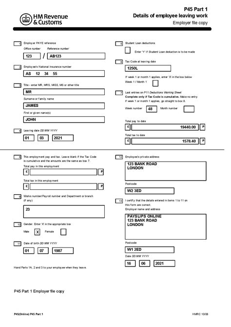 P45 Online Online Payslips Provider