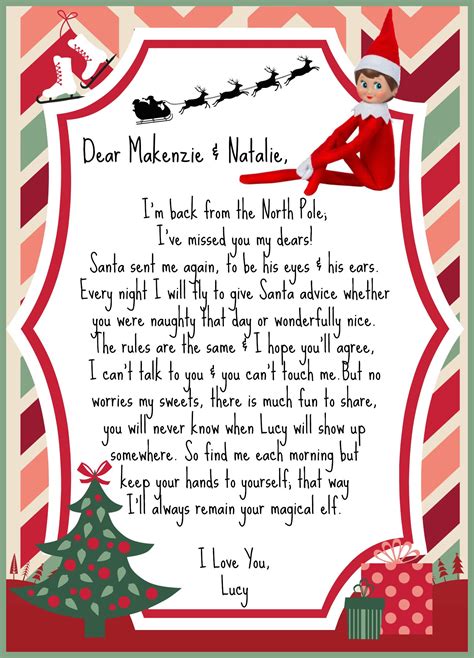 Editable Elf On The Shelf Letter Template Add Images And A Special