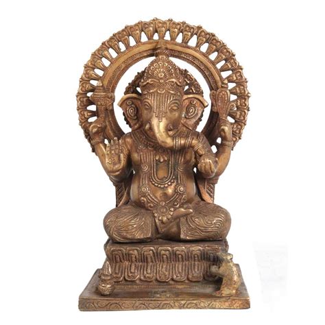 Brass Hindu God Lord Ganesha Statue
