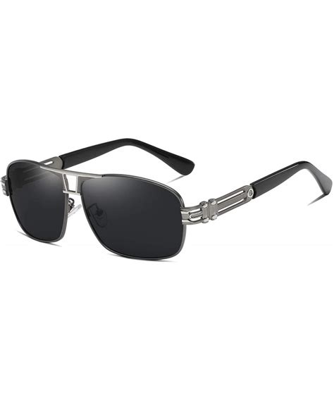 polarized sunglasses men classic metal big frame sports sunglasses uv protection for driving