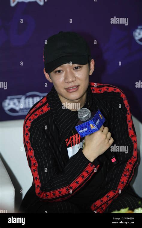 File Chinese Rapper Wang Hao Better Known As Pg One Reacts During