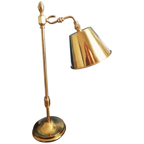 Art Deco Brass And Lacquered Circle Lamp For Sale At 1stdibs