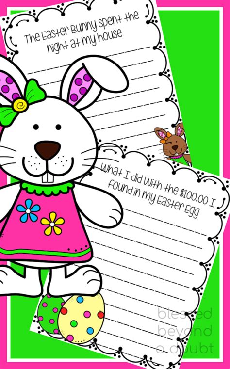 Welcome to busyteacher's easter activities page, where you can find a number of free printables for your easter lesson! Free Easter Writing Prompts - Bunny edition | Easter writing prompts, Easter writing, Fun ...