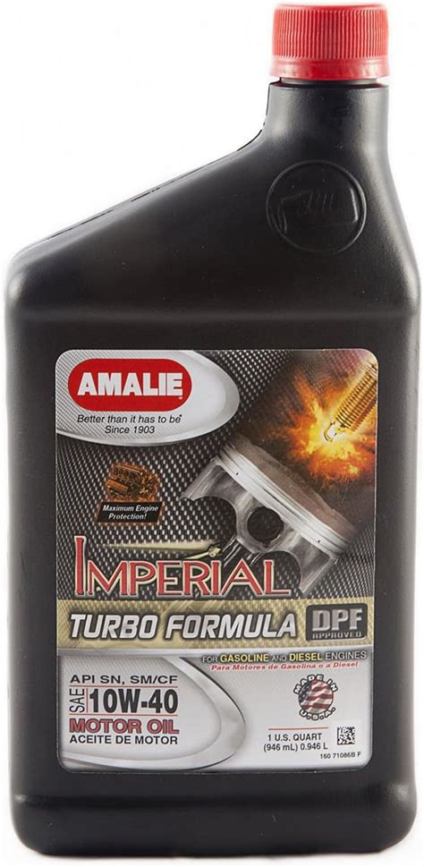 Amalie 160 71086 56 12pk Imperial Turbo Formula 10w 40
