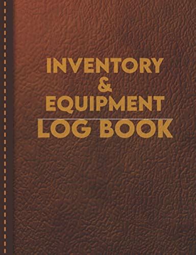 Inventory And Equipment Log Book Simple Inventory Log Book And Capital