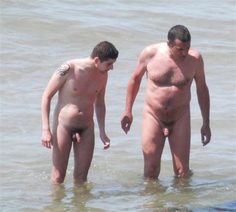 Naked Dad With His Son