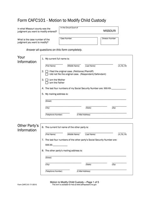 Temporary Custody Forms Missouri Fill Out And Sign Online Dochub