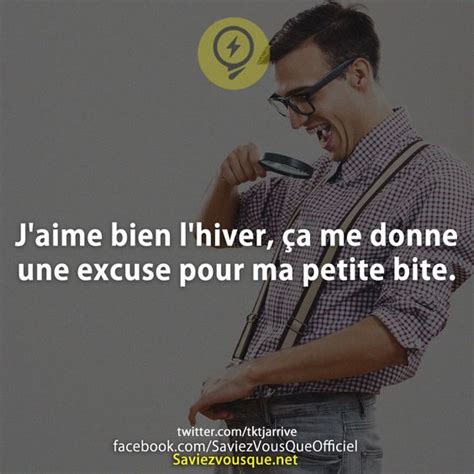 Jaime Bien Lhiver A Me Donne Une Excuse Pour Ma Petite Bite