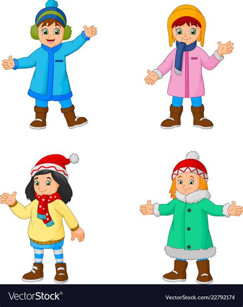 22 Cartoon Pictures Of Winter Clothes Free Coloring Pages