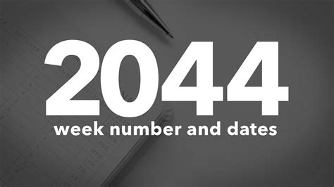 2044 Calendar Week Numbers And Dates List Of National Days