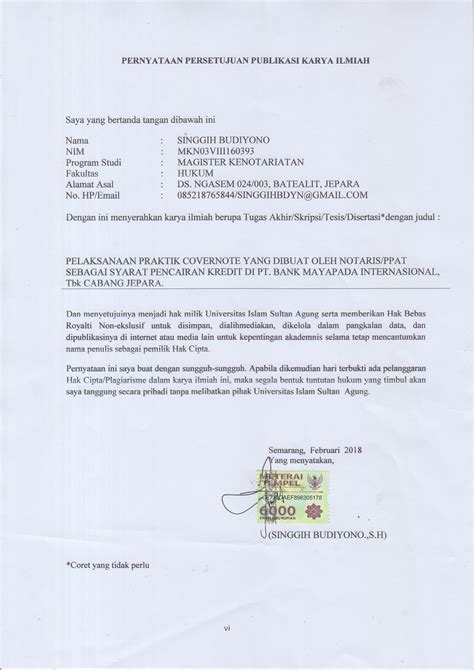 Macam Macam Contoh Nota Separasiprinting | My XXX Hot Girl