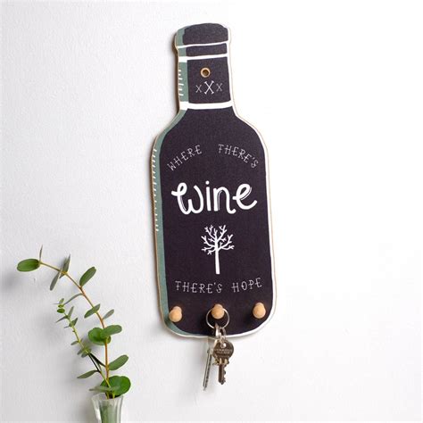 Wine Bottle Key Holder By Bold And Bright