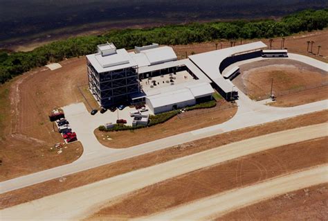 This Aerial View Is Of A Tour Stop On The Ksc Bus Tour The Launch