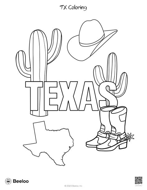 Texas Themed Coloring Pages Beeloo Printable Crafts And Activities