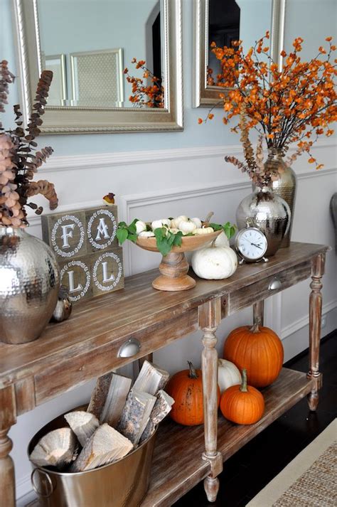 The attractive pieces of wall art, made of wood, steel, or canvas, each. Fall Dining Room Console Styling | Honey We're Home