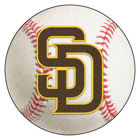 Fanmats® 22335 Baseball Mlb San Diego Padres Round Nylon Area Rug