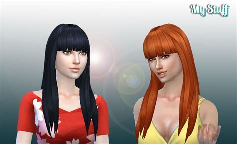 Mystufforigin Twists Long Version 2 Sims 4 Hairs Sims 4 Sims