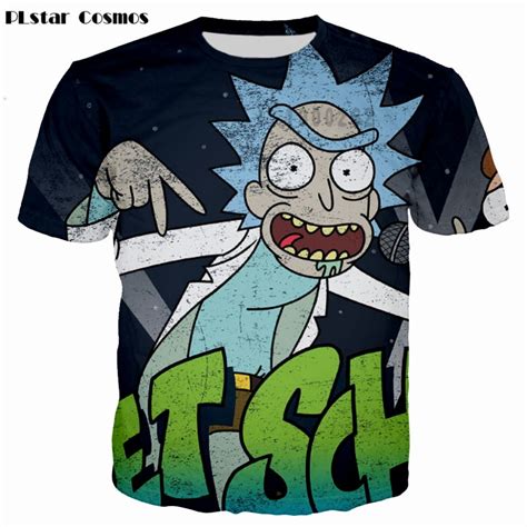 Rick And Morty Print T Shirt Men 3d T Shirt Summer Short Sleeve Plus