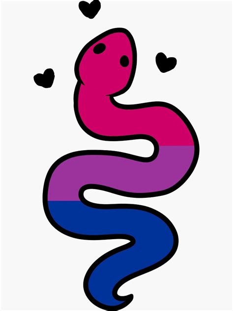 Bi Pride Snake Sticker For Sale By Avesmx Redbubble