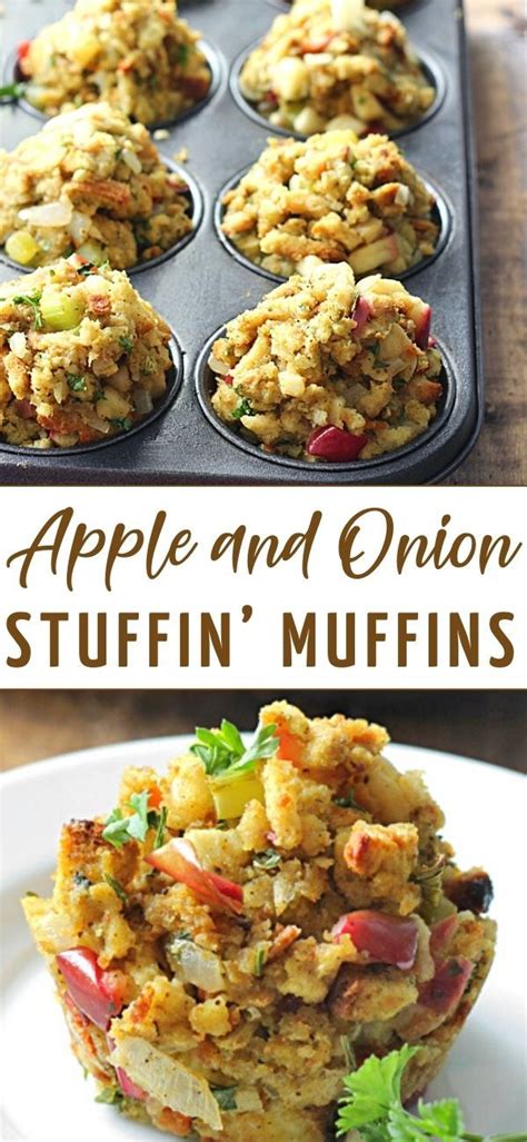 Individual Portions Of Stuffing Packed Into Muffin Cups Makes Crispy