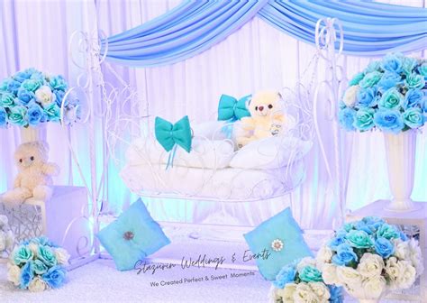 Naming Ceremony Cradle Decoration Baby Boy Tiffany Blue Theme Colour